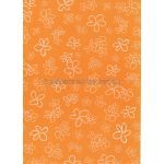 Patterned paper | Scribble Daisy White Flowers on Orange 100gsm paper | PaperSource Australia